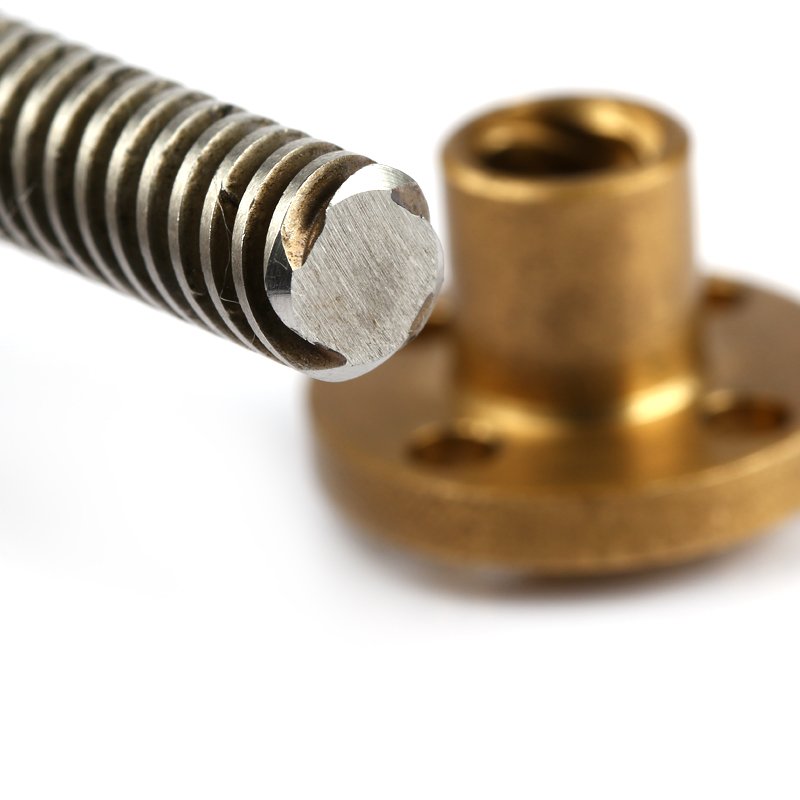stainless steel leadscrew 2mm pitch 4 start 8mm lead 600mm length TR8*8 lead screw and nut