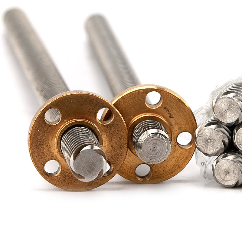 stainless steel leadscrew 2mm pitch 4 start 8mm lead 600mm length TR8*8 lead screw and nut