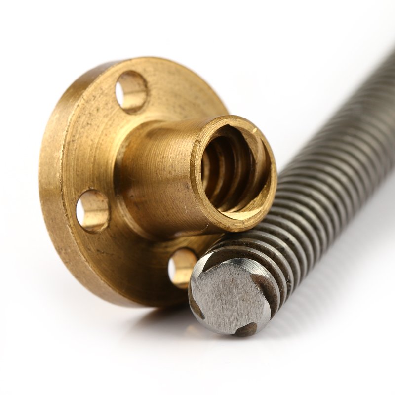stainless steel leadscrew 2mm pitch 4 start 8mm lead 600mm length TR8*8 lead screw and nut