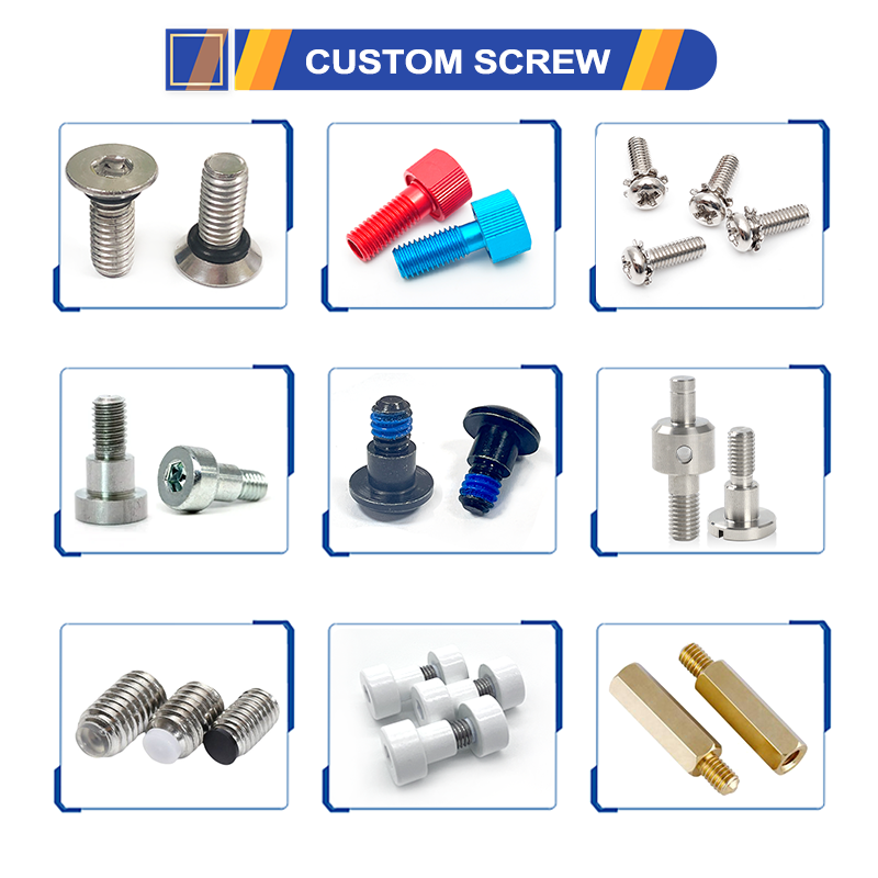 Custom Precision Reducer Adapter Brass Iron Aluminum Alloy Stainless Steel Knurl Insert External Thread Shoulder Grub Screw Bolt