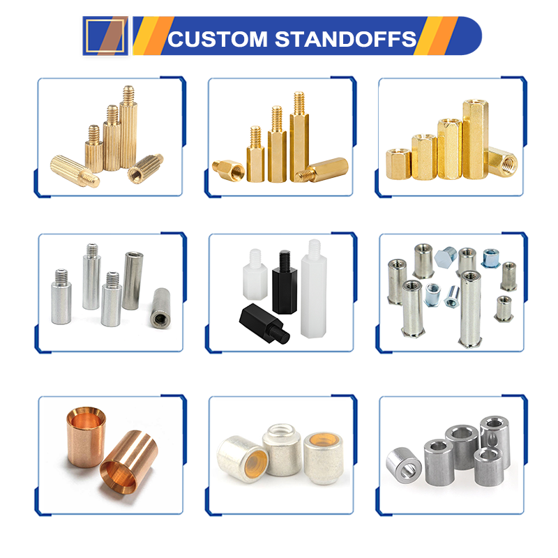 Custom Precision Reducer Adapter Brass Iron Aluminum Alloy Stainless Steel Knurl Insert External Thread Shoulder Grub Screw Bolt