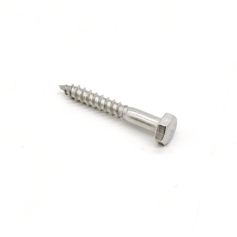 Factory direct sale M12 Stainless steel 316 coach screws Hexagon Head Wood Screw DIN571 For Sale