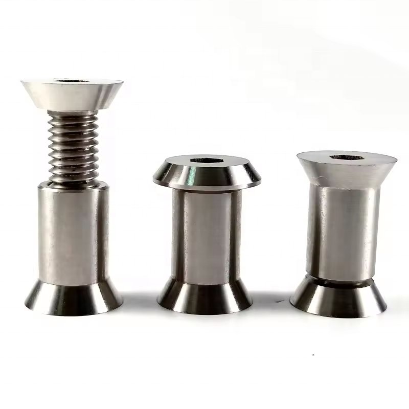 Custom Stainless Steel Double Lock Bolts Screws Flat Head Allen For Furniture Metric Measurement System