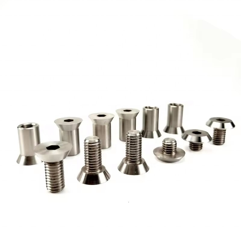 Custom Stainless Steel Double Lock Bolts Screws Flat Head Allen For Furniture Metric Measurement System