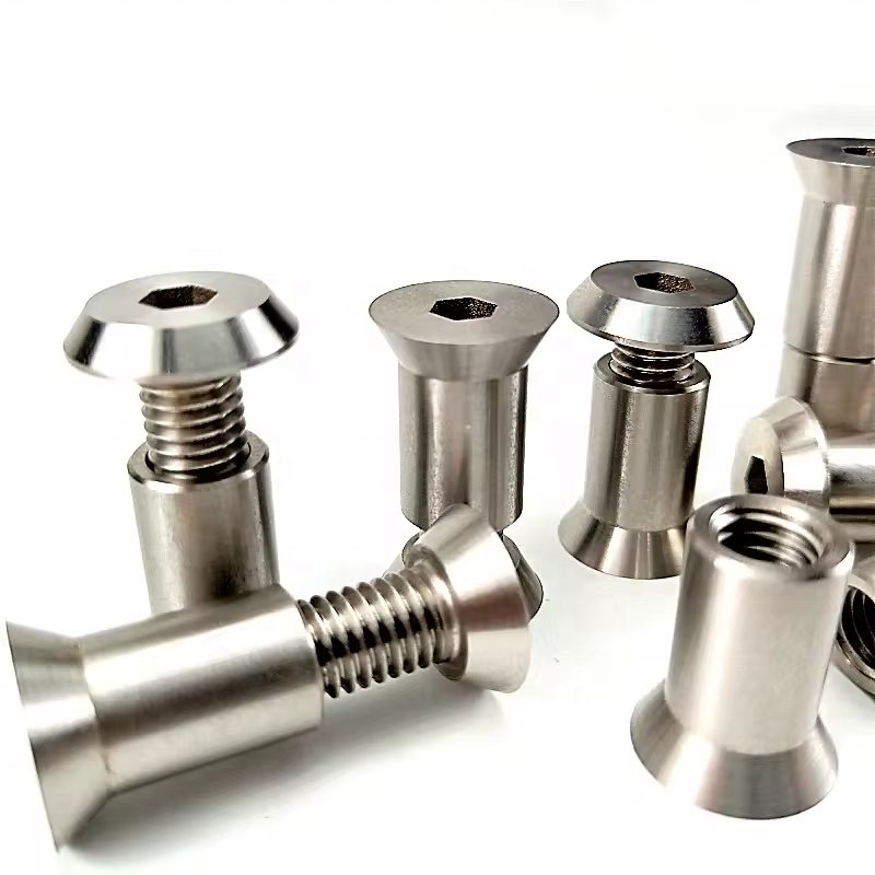 Custom Stainless Steel Double Lock Bolts Screws Flat Head Allen For Furniture Metric Measurement System
