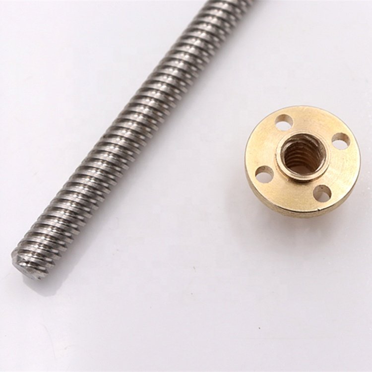 CNC 3D Printer T8 Lead Screw Nut Tr8x8 Stainless Steel Trapezoidal Lead Screw 8mm Rod