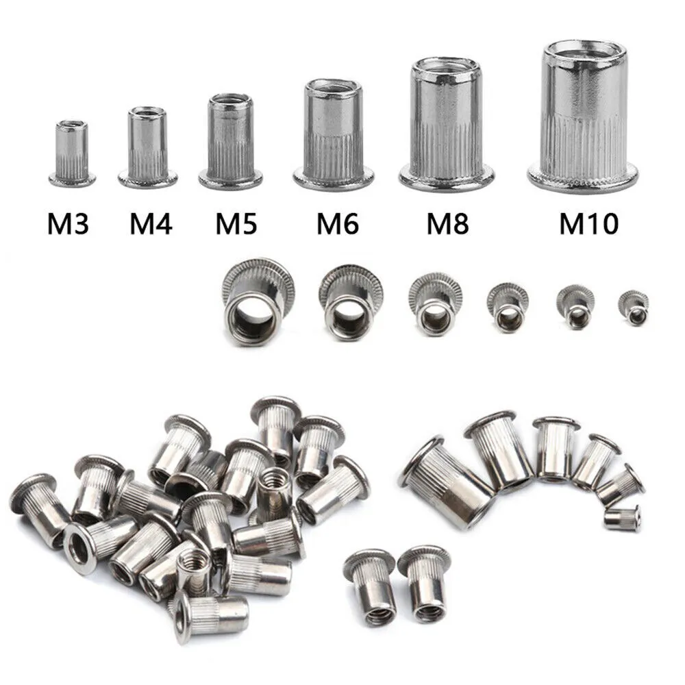 Rivet Nut/Rivnut Flat Head Metric rivet nut threaded inserts nutsert countersunk head splied m5 m6 m8 riveting nut Made in China