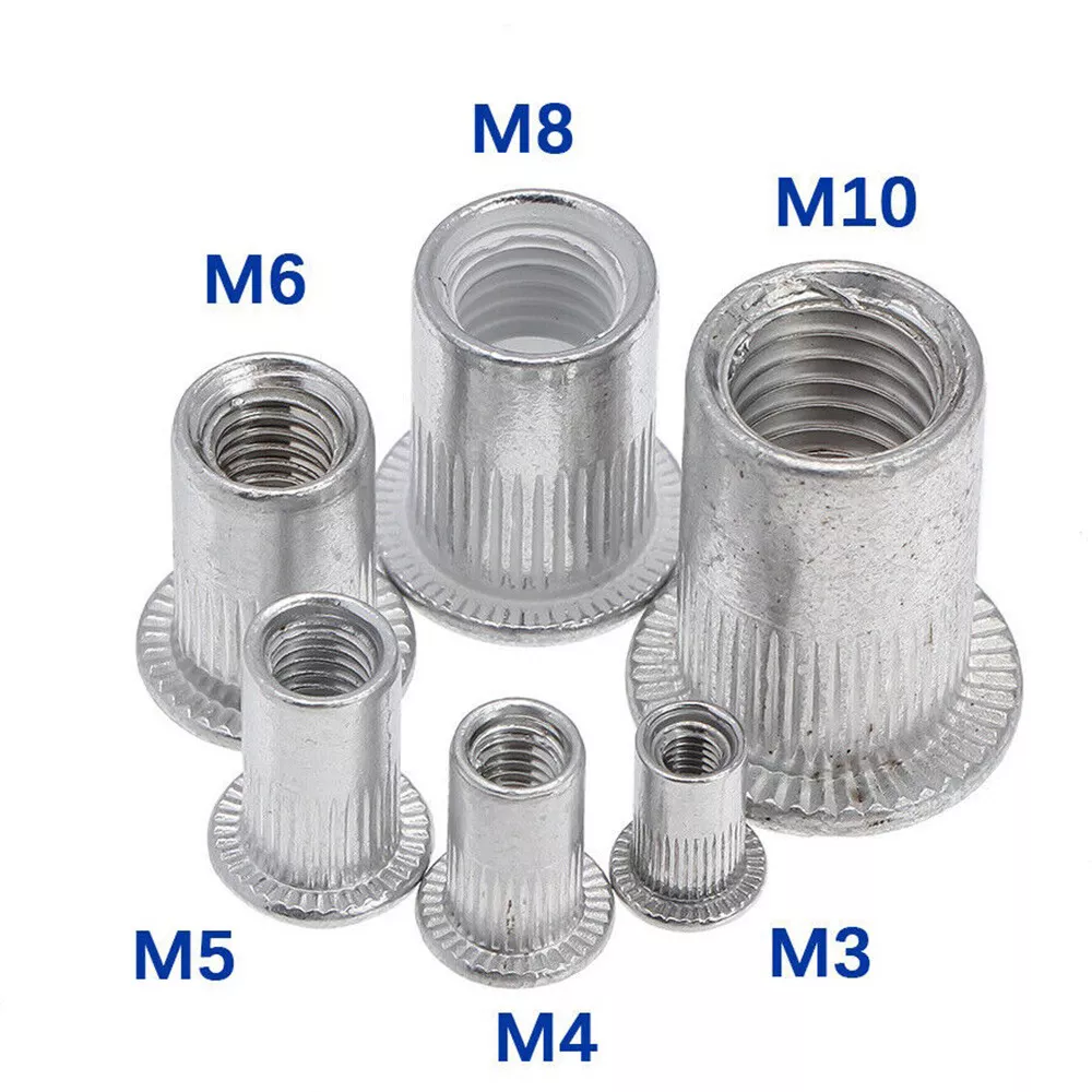 Rivet Nut/Rivnut Flat Head Metric rivet nut threaded inserts nutsert countersunk head splied m5 m6 m8 riveting nut Made in China