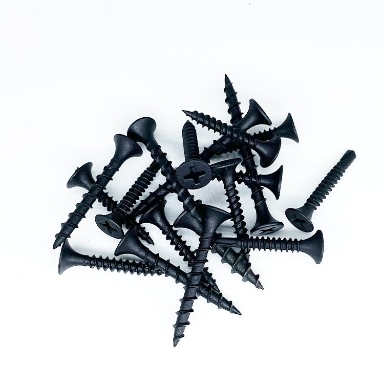 High Performance C1022A Carbon Steel Self Cutting Screws Furniture Wood Screws Black Phosphate Fine Thread Drywall Screw