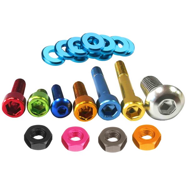 aluminium m3 m5 fishing reel pink re gold colored screw 6063 7075 anodized button truss flat cap head screw set aluminum screw