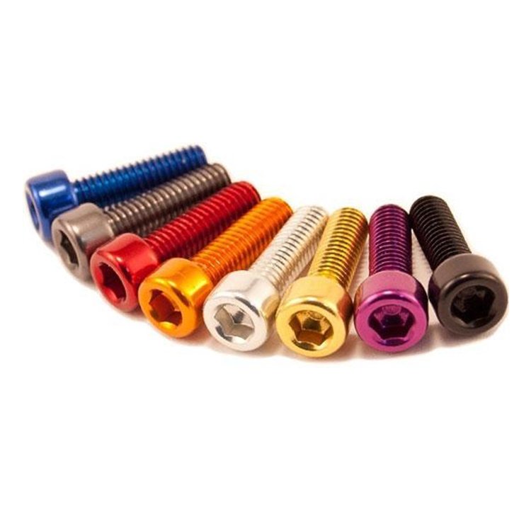 aluminium m3 m5 fishing reel pink re gold colored screw 6063 7075 anodized button truss flat cap head screw set aluminum screw