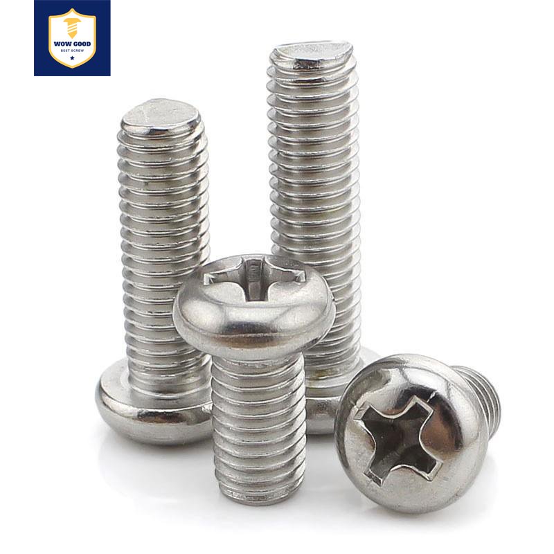 M2 M3 M4 M5 M6 M7 M8 M10 6-32 metric 304 Stainless Steel Din 7985 phillips pan Head Screws Machine Screw