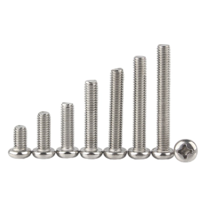 M2 M3 M4 M5 M6 M7 M8 M10 6-32 metric 304 Stainless Steel Din 7985 phillips pan Head Screws Machine Screw