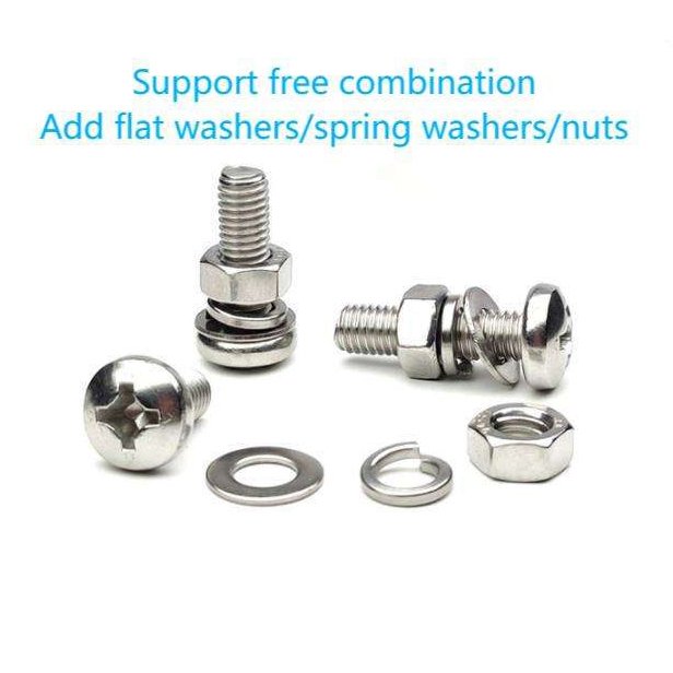 M2 M3 M4 M5 M6 M7 M8 M10 6-32 metric 304 Stainless Steel Din 7985 phillips pan Head Screws Machine Screw