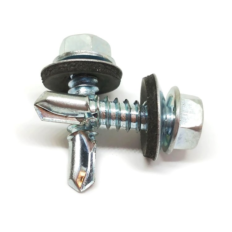 Wholesale Cheap Inch Hexagon Head Security Binding Screws with EPDM Washers Ring Shank Type Brad Style for Roofing-Tianjin
