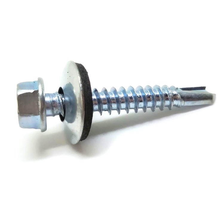 Wholesale Cheap Inch Hexagon Head Security Binding Screws with EPDM Washers Ring Shank Type Brad Style for Roofing-Tianjin