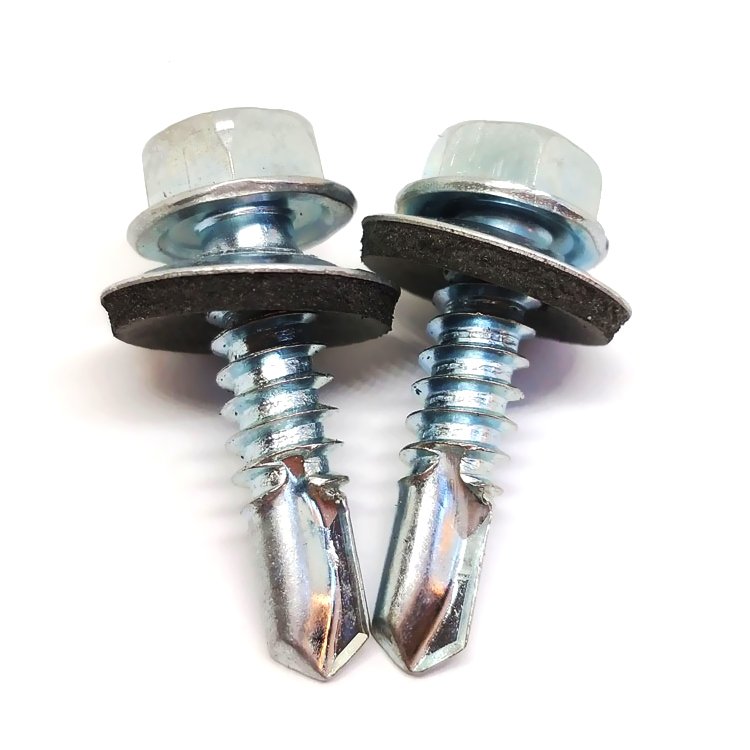 Wholesale Cheap Inch Hexagon Head Security Binding Screws with EPDM Washers Ring Shank Type Brad Style for Roofing-Tianjin