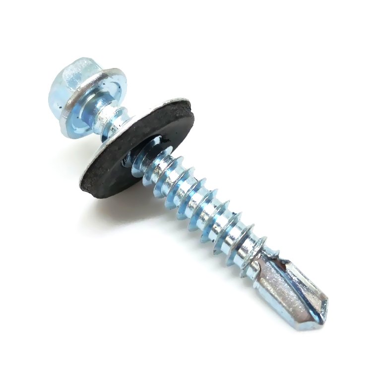 Wholesale Cheap Inch Hexagon Head Security Binding Screws with EPDM Washers Ring Shank Type Brad Style for Roofing-Tianjin