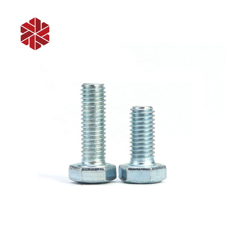 galvanized steel full threaded hexagon bolts screw nuts astm m8 m16 zinc plated fasteners nuts and bolts 5/8" boulon classe 4.8