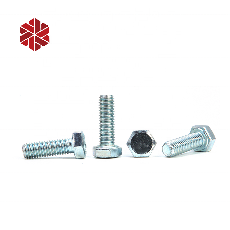 galvanized steel full threaded hexagon bolts screw nuts astm m8 m16 zinc plated fasteners nuts and bolts 5/8" boulon classe 4.8