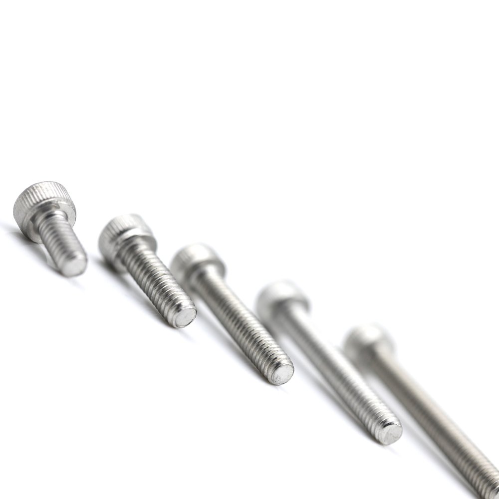 Factory Price Stainless Steel DIN912 kurnling M4 Machine Thread Hex Socket Head Cap Screw