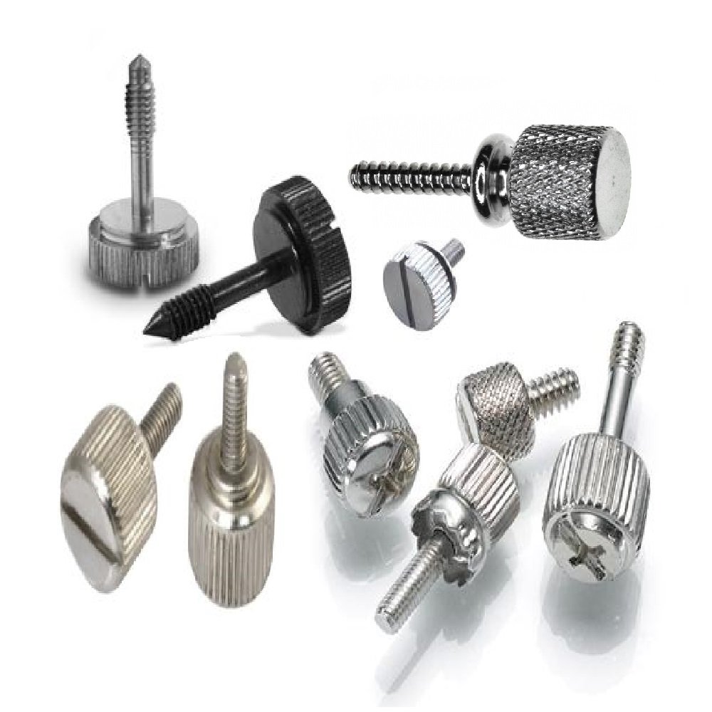 China M3 M4 M5 M6 Precision Stainless Steel Bronze Brass Knurled Screw Custom Round Anodized Insert Nut Knurled Thumb Screws