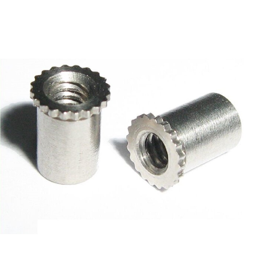 China M3 M4 M5 M6 Precision Stainless Steel Bronze Brass Knurled Screw Custom Round Anodized Insert Nut Knurled Thumb Screws