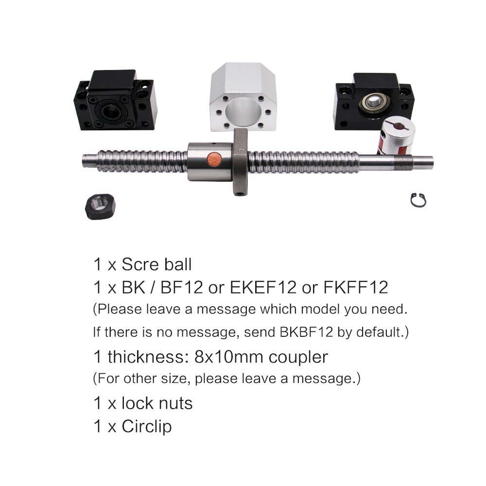 High Quality Cheaper Price 5mm lead Bearing Steel Ball Screw Set SFU1610 With Single Ball Nut