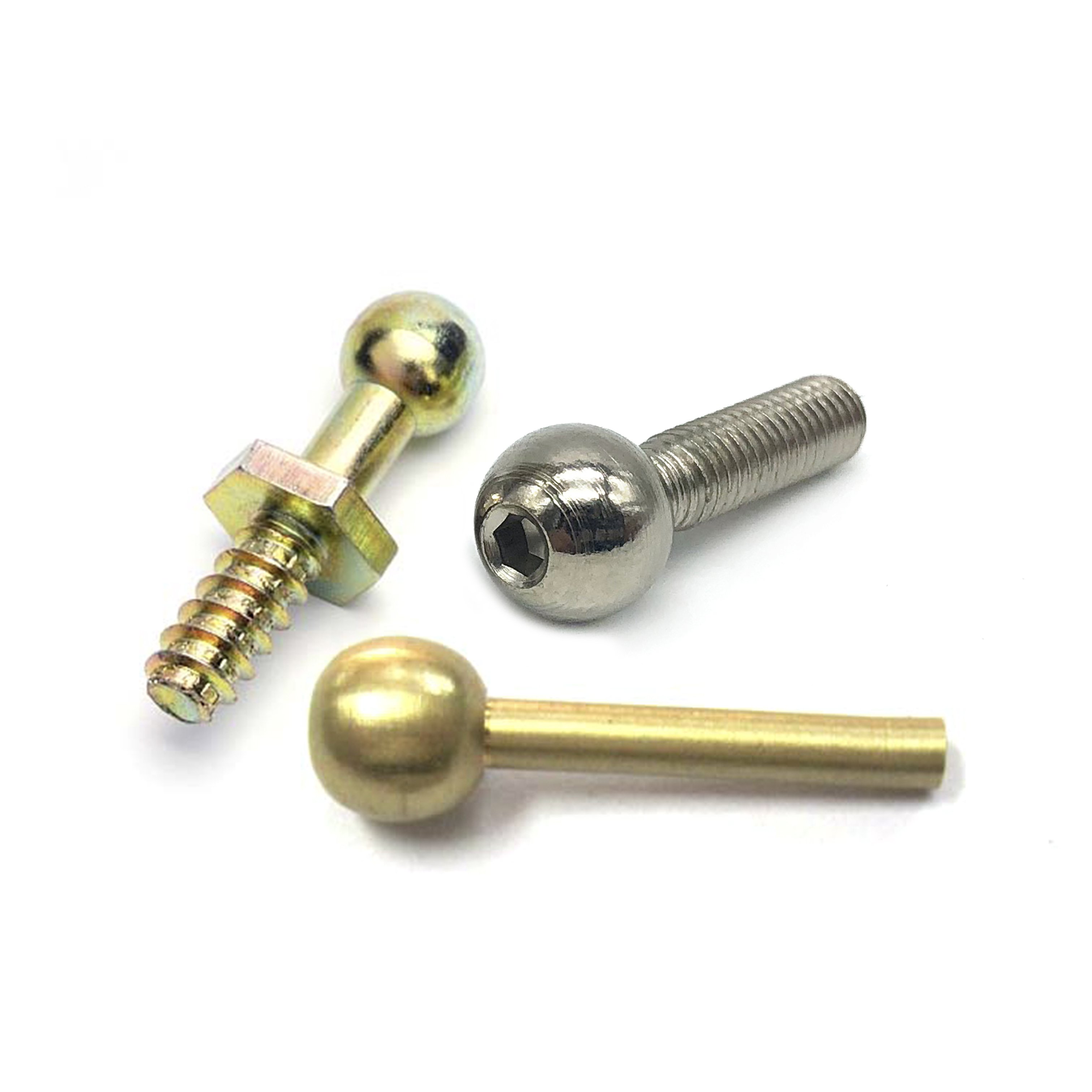 Wholesale customized universal brass carbon steel stainless steel 360 rotary ball head screw 1/4 screw m2-m26 ball head screw