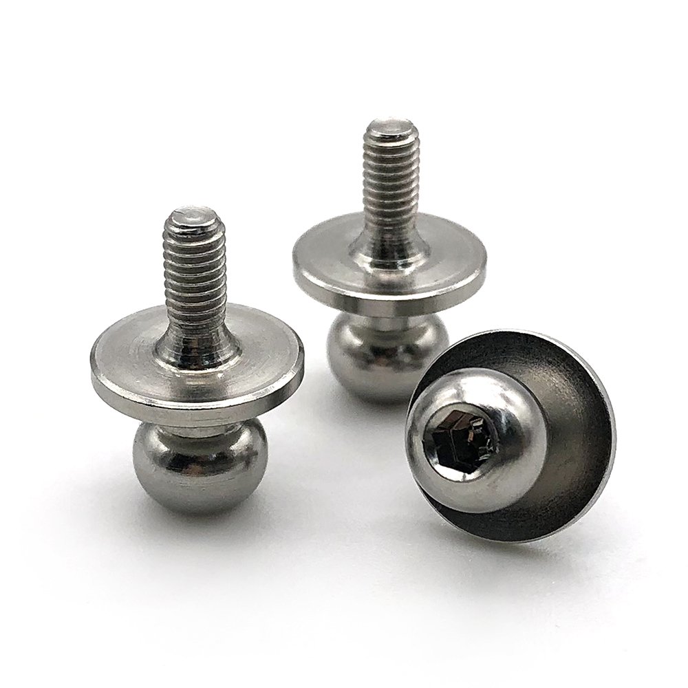 Wholesale customized universal brass carbon steel stainless steel 360 rotary ball head screw 1/4 screw m2-m26 ball head screw