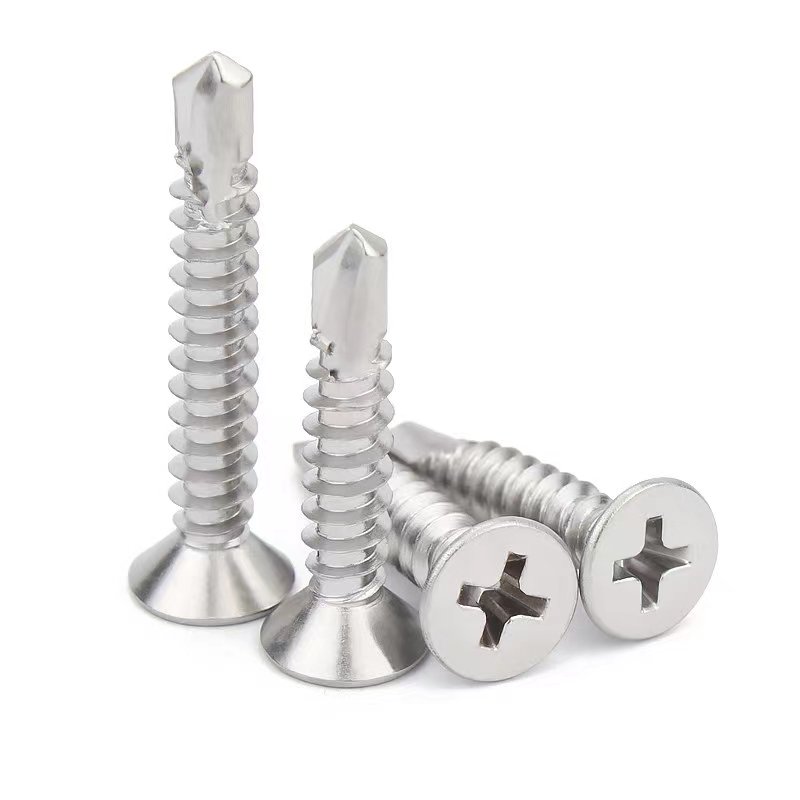 White Self Drilling Screw Truss Head Phill Cross Self-Drilling Drill Screws Tail Recessed 17Truss Flat Modify 316