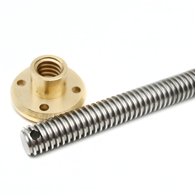 Customized Tr10x1 Tr10x2 Tr10x3 Tr10x4 Tr10x6 Tr10x8 Tr10x10 Tr10x12 Tr10x14 Tr10x16 Tr10x20 Trapezoidal lead screw