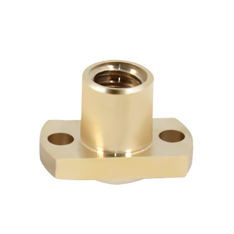 T8 leadscrew nut Pitch 2mm Lead 2mm/8mm Brass T8x8mm Flange Lead Screw Nut for CNC Parts 3D Printer Accessories