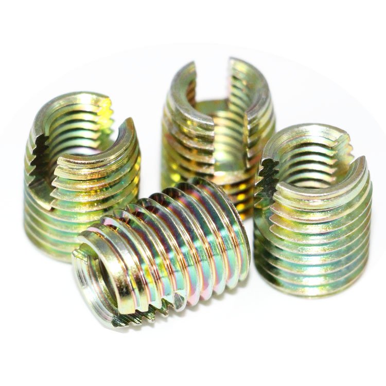 Factory Customization Thread Repair Slotted Self Tapping Threaded Inserts M4 M5 M6 M8 M10 M12 M14 M16 M18 M24