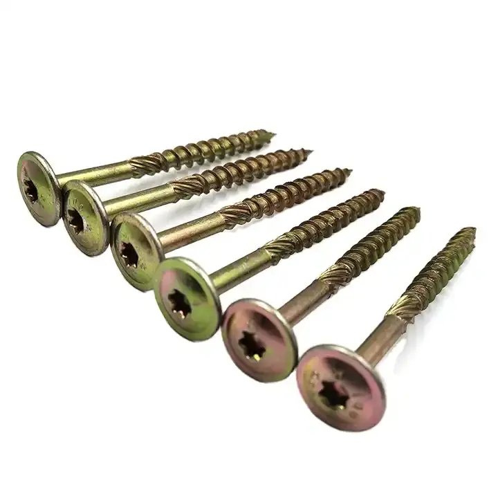 Factory Wholesale Yellow Zinc Torx Countersunk Head Screws 7# Wood Chipboard Screws for Screws Category