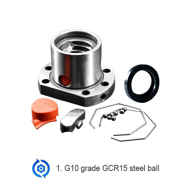 HLTNC SFU2505 Ballscrews Set Rolled Ball Screw C7 With Flange Single Ball Nut End Machined +BK/BF20+Ball Nut Housing+Coupler CNC