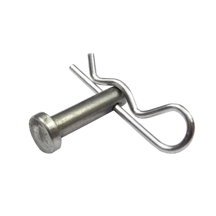 China Wholesale Price CNC 6mm 24mm High Tensile Clevis Lock Pin Hole Adjustable With Head Stainless Steel Clevis Pin
