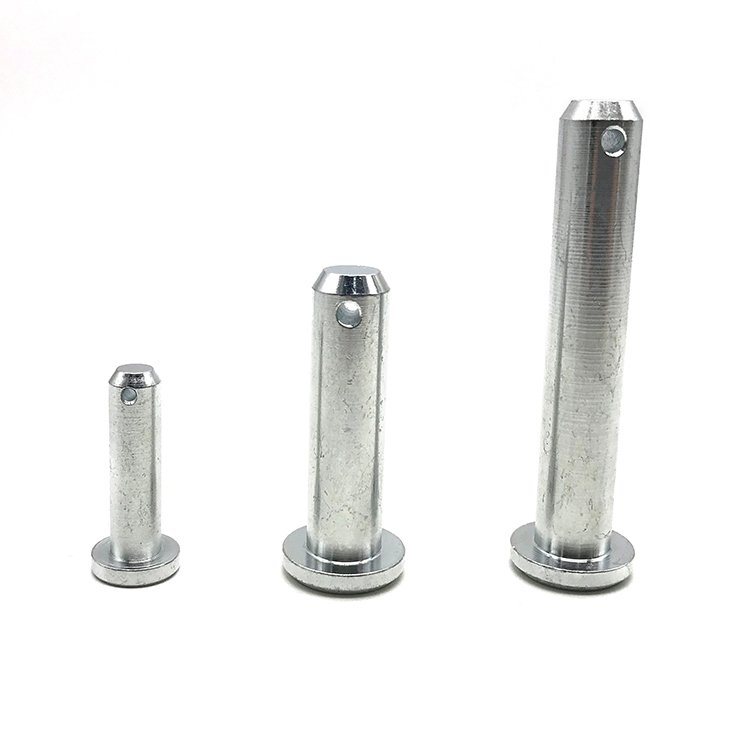China Wholesale Price CNC 6mm 24mm High Tensile Clevis Lock Pin Hole Adjustable With Head Stainless Steel Clevis Pin