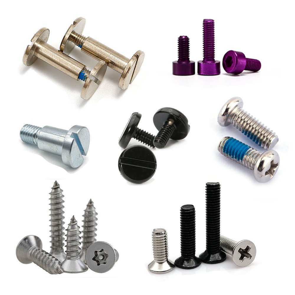 OEM ODM Small Shoulder Thumb Black Pan Flat Hex Hexagon Head Brass Aluminum Metal Stainless Steel Machine Chicago Tapping Screw