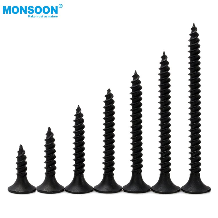 MONSOON China Hardware Wholesale Self-tapping Screw Black Collated Drywall Screw For Wood