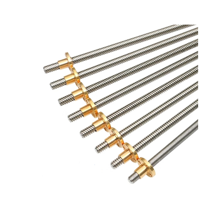 High Precision C5 C7 45# Steel Tr22*5 Trapezoidal Lead Screw with Brass Nut for CNC Machine Tools