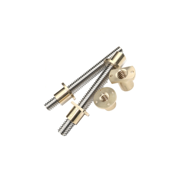 High Precision C5 C7 45# Steel Tr22*5 Trapezoidal Lead Screw with Brass Nut for CNC Machine Tools