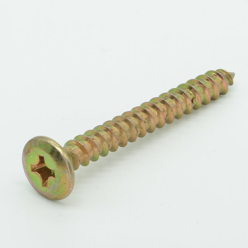 High Hardness M3/M4 Wood Screw Flat Countersunk Solid Furniture Zinc Color Chipboard Tapping Screws M-Word