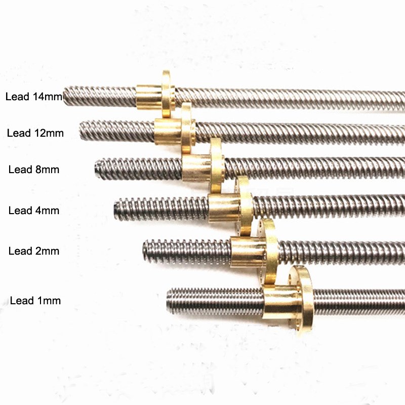 Heavy Load Lead Screw T8 T10 T12 T14 T16 T18 100mm lead screw and Nuts for CNC