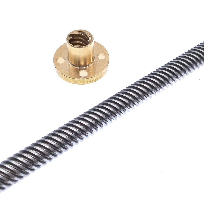 3D Printer Accessories T8 Lead Screw 1000mm Linear Guide Stainless Steel Trapezoidal Screw Anti Backlash for CNC 3D Printer
