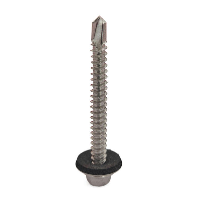Factory SS316 Stainless Steel Fasteners 25mm Hex Head Self-Drilling Screw EPDM Washer M4 Thread Size Metric Measurement System