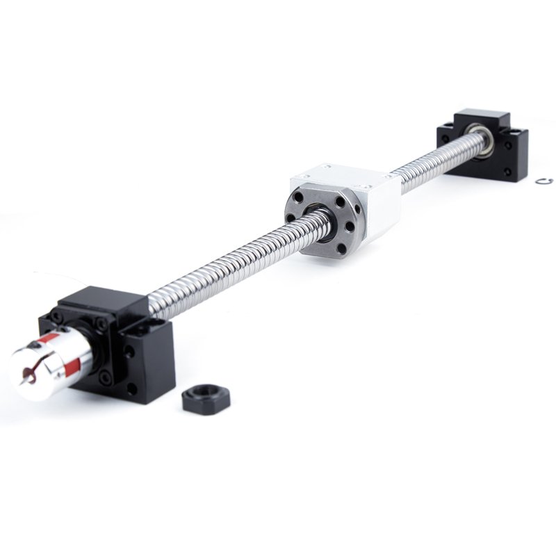 Stainless SFU2010 200-500mm Ball Screw With Single Ball Nut BK/BF15