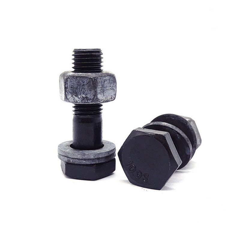 Factory supplier 8.8 10.9 12.9 M2-M100 high strength nut bolts and screw steel grade 10.9 steel structure bolt custom M16