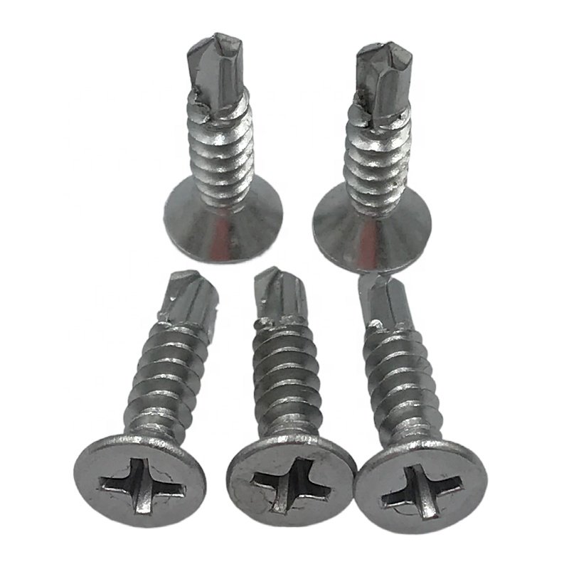 Factor Screw Hex Self Tapping Screw Flat Tail 410 Stainless Steel Self-driling Cross Screws