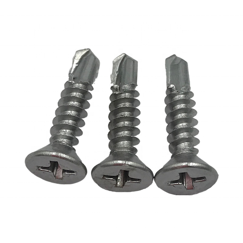 Factor Screw Hex Self Tapping Screw Flat Tail 410 Stainless Steel Self-driling Cross Screws